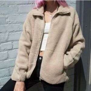 Brandy Melville willow shearling oversized comfy teddy jacket